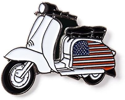 Scooter USA Flag Enamel Lapel Pin