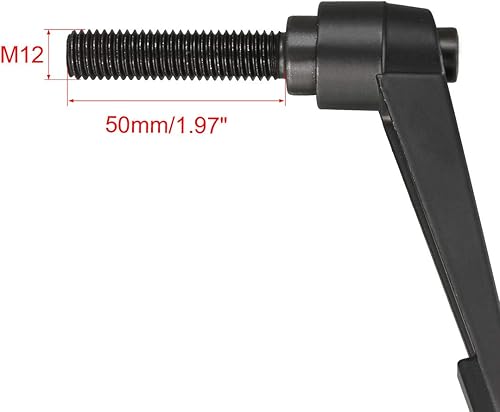 Miniatura 21 de uxcell M8 x 0.630 in Mango de palanca de sujeción ajustable Rosca Botón de trinquete macho roscado Perillas roscadas Manijas de tornillo giratorio