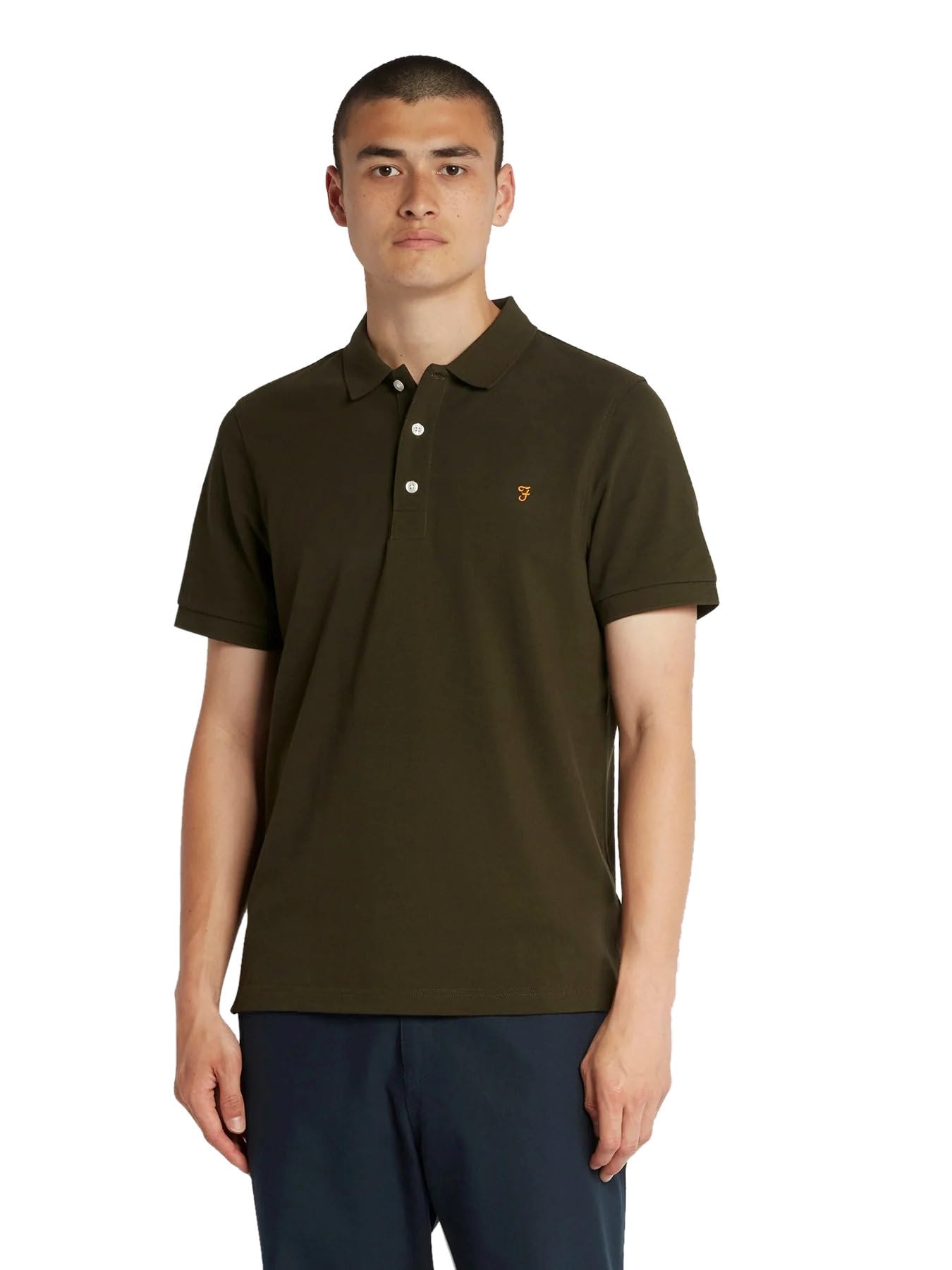Farah Green Blanes Ss Polo Shirt In - Xl