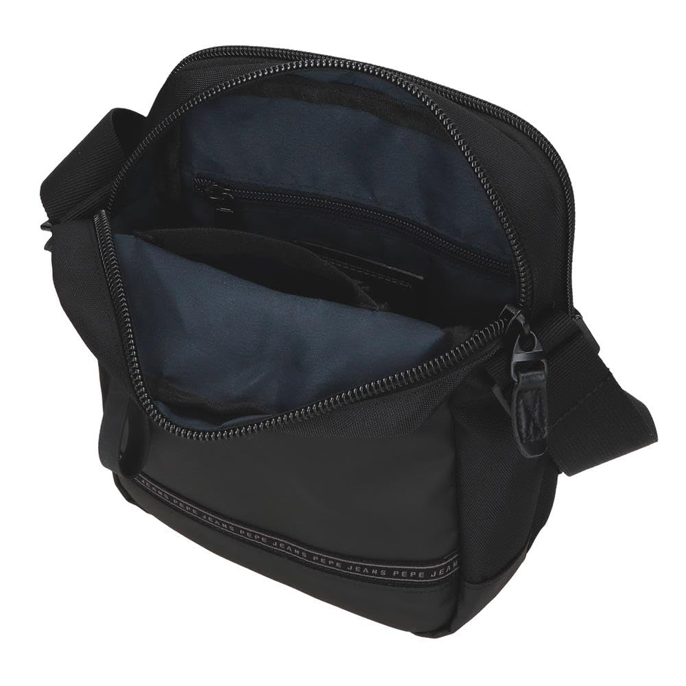 Pepe Jeans Stratford Bandolera Negro 17x22x7,5 cms Poliéster by Joumma Bags