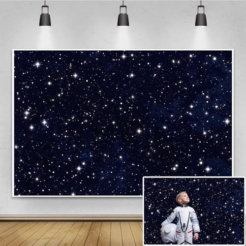 Renaiss 10x7ft Starry Night Sky Photo Backdrop Galaxy Universephotography Background
