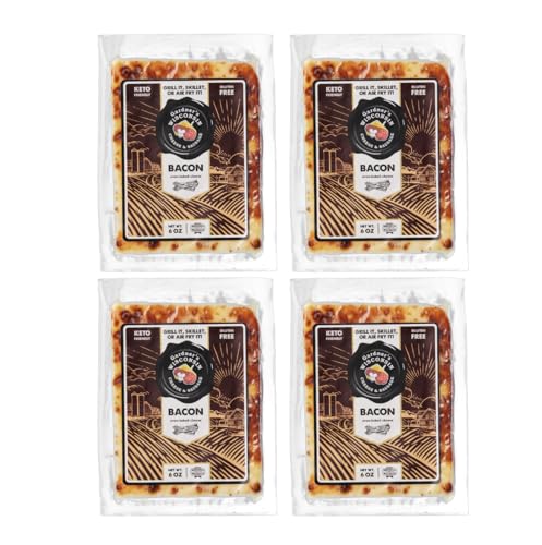 Gardner's Wisconsin Cheese and Sausage, 4 Pack of Oven Baked Cheese, Bacon Flavor (6 Ounces Per Block) - Artisan Cheese Made in Wisconsin, Perfect for Holiday Gifts, Grilling, Barbeques, and Holiday Season!
