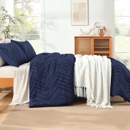 Image of Litanika 3 Pcs Navy Blue Boho Oversized Super King Plus Comforter Set