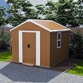 Montary 6X4 FT Outdoor Storage Shed with Windows, Lockable Door & Ventilation - Weatherproof Metal Garden Shed, Outdoor Tool Storage House for Backyard, Lawn, Patio,Yard