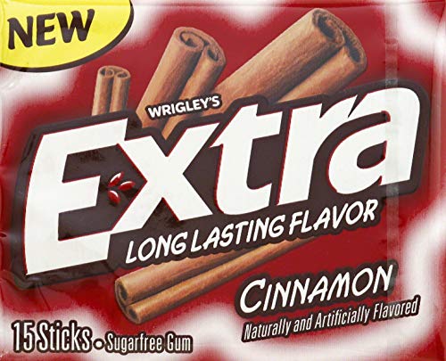 Extra Cinnamon Sugarfree Gum, Single Pack, 15Count