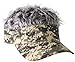 Flair Hair Men's Camo Visor and Hair, Grey, One Size
