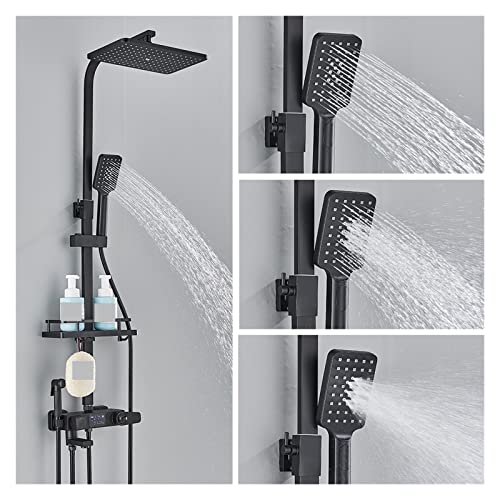 Arroseur et robinet de douche thermostatique noir intelligent