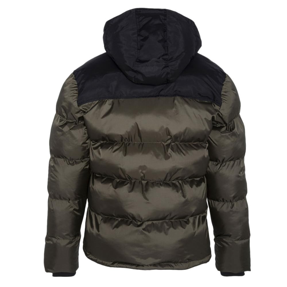 Schott NYC UTAH2B Kurtka puchowa dla dzieci z kapturem z zabezpieczeniem przed dziećmi Schott Ramię, Khaki, 16 Chłopców