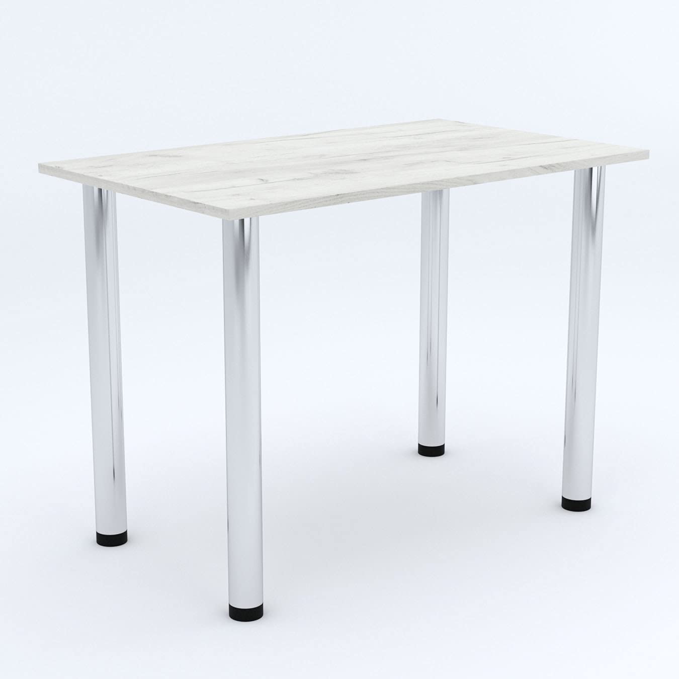 MIKON Table de Salle à Manger avec Pieds chromés, Table de Salle à Manger, Table de Cuisine, Table de Bureau