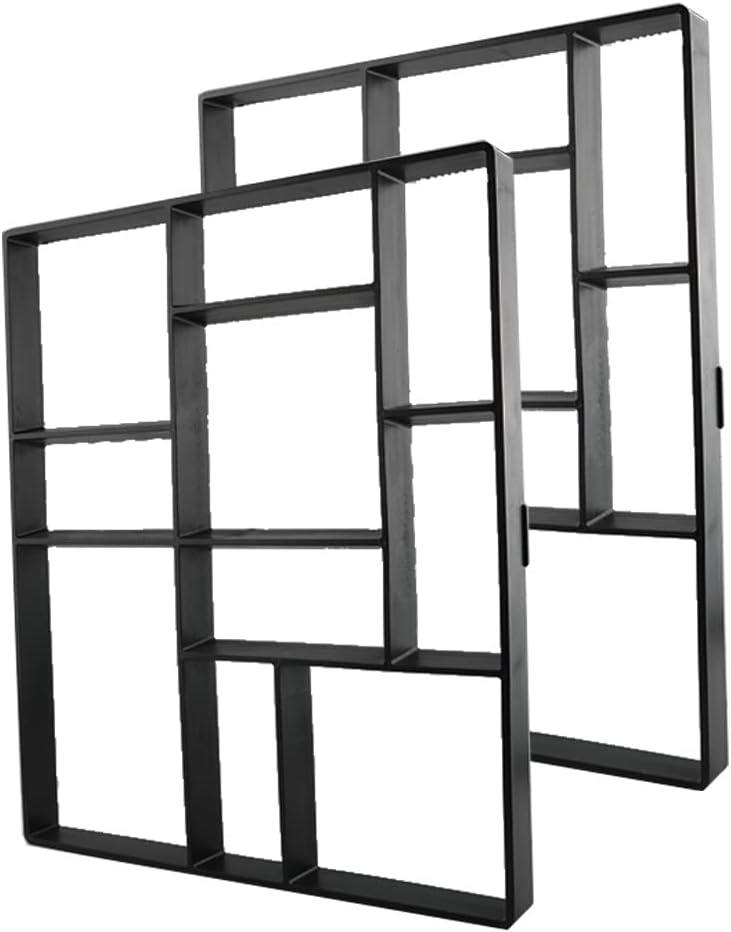 CJGQ Jumbo Size 2Pack Walk Maker Reusable Concrete Path Maker Molds Stepping Stone Paver Lawn Patio Yard Garden DIY Walkway Pavement Paving Moulds (10-Grid) (23.6"x19.7"x1.8") 10-Grid 2PACK Big Square