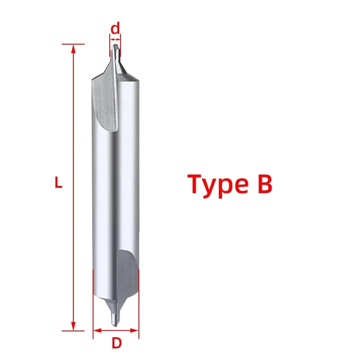 Carbide Center Drill Bits 60 Degree Countersinks Angle Metal Drills CNC Hard Metalworking Tungsten Steel Drilling Tools 1Pcs(D1xD4x40L)