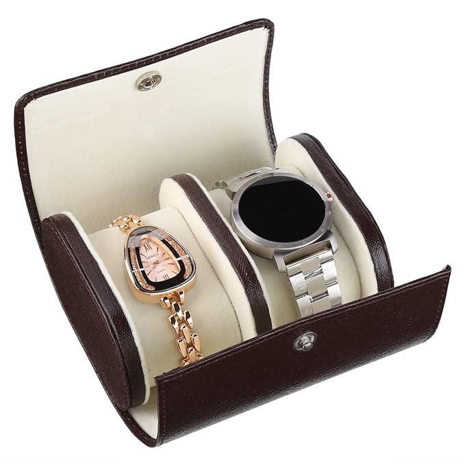 2 Slot Round Watch Case Brown (B0D5DD2D9H) Amazon Price History, Amazon Price Tracker