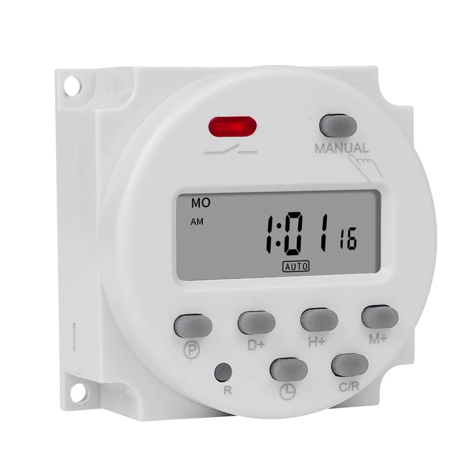 CN101A 12Vdc 220Vac Digital Timer Switch 7 Days Weekly Programmable Relay(220Vac with 4 wires)