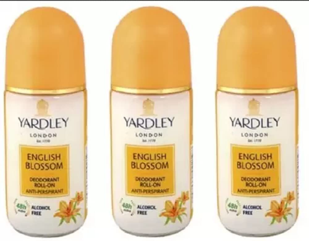 Yardley London English Blossom Deodorant Roll-On Alcohol Free 50ML Each (Pack of 3) Deodorant Roll-on - For Women (150 ml, Pack of 3)-image-29