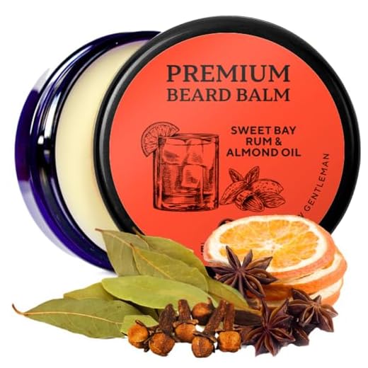 Bálsamo Barba Premium | Sweet Bay Rum | Beard Club | Los Mejores Barba de Loción Suavizante| Naturales y Orgánicos | Excelente Para el Cuidado del Cabello y el Crecimiento