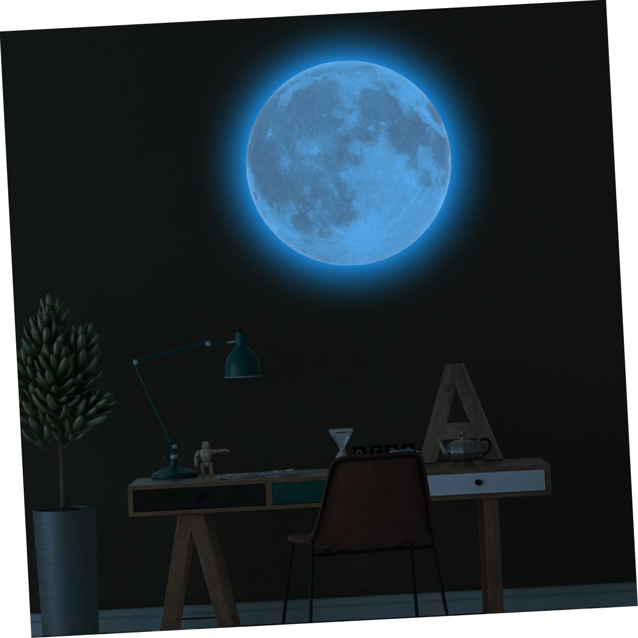 ifundom 3 Stücke Glow Dark Decke Aufkleber Für Schlafzimmer Mond Aufkleber Kinder