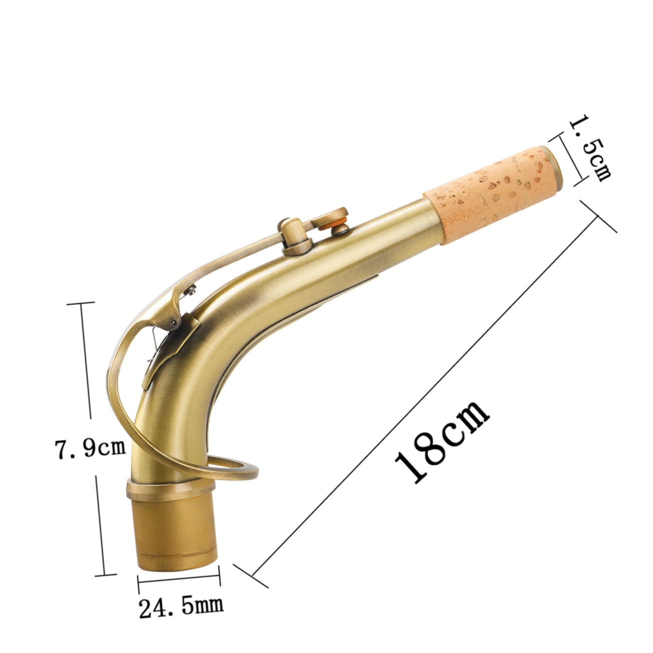 ibasenice Collo Sax Bend Ottone Per Sassofono Accessorio Isolante Finitura Antica Verde Design Raffinato e Naturale Resistente All e Al Calore