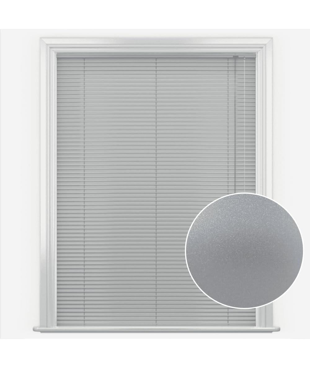 Silver Aluminium Venetian Blinds 152cm Drop (25mm Slats)