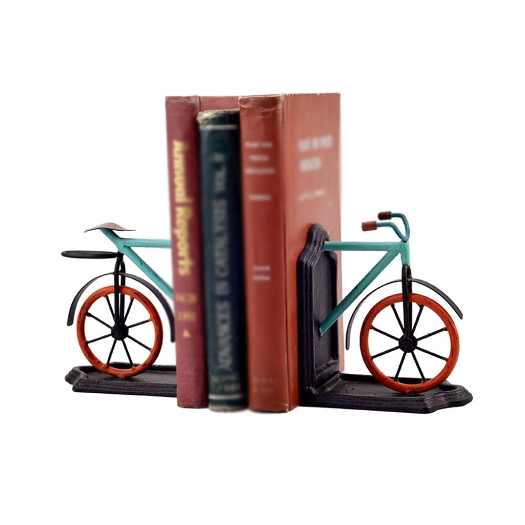 Dekoracyjne podpórki do książek Bookences Rower Creative Bookend Book Półka Kwitu żelaza Anti-Swid Książki Końcówki Dekoracji Biuro Bistro Jadalnia Ornamenty Uchwyty do przegródek do książek