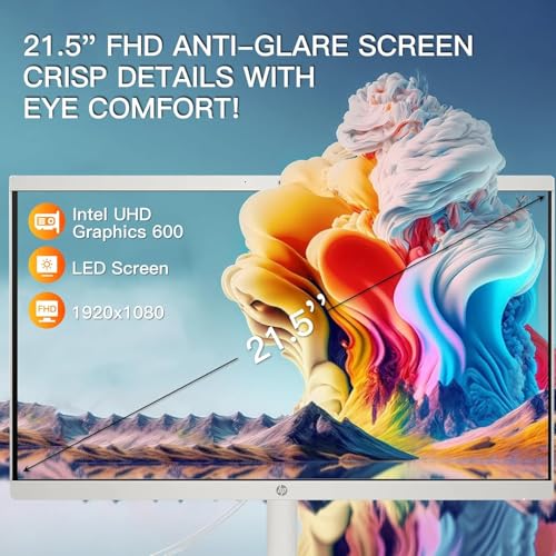 Image of HP 22 inch FHD All-in-One Desktop PC • 2025 Model - Exclusive Back-to-School Limited Edition • 64GB RAM • 1.5TB Storage (1TB SSD + 512GB External HD) • 13th Gen Intel Quad-Core CPU • Windows 11