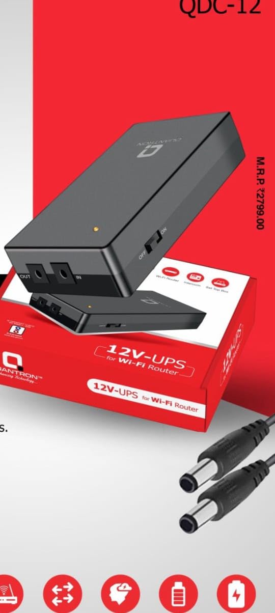 CELTON QUANTRON 12V UPS for WiFi Router, Uninterrupted Power Supply.-picture-11