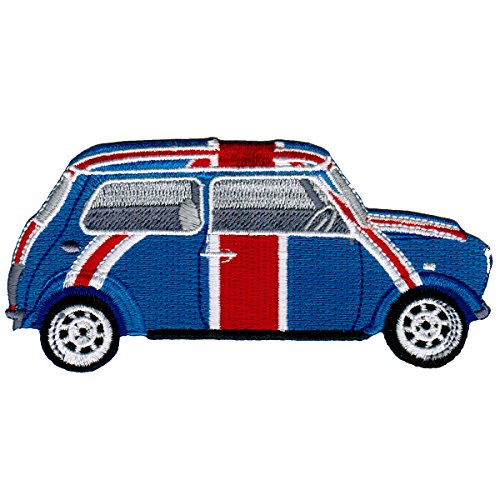 British Flag Car Patch Embroidered Mini Automobile Union Jack Iron-On Emblem
