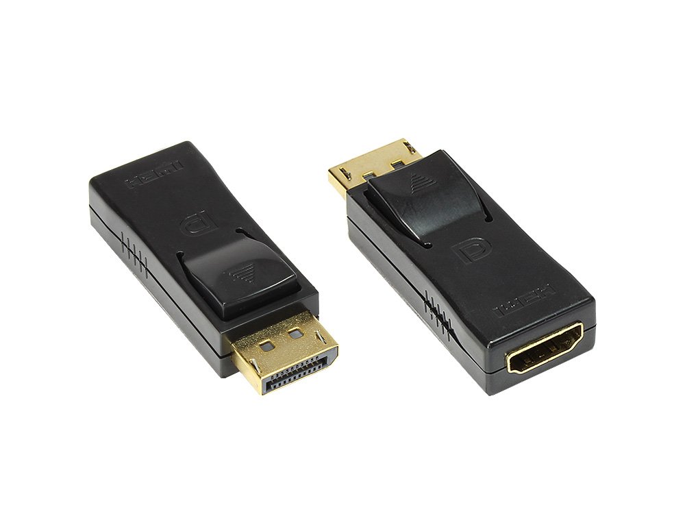 Alcasa HDMI - DisplayPort F/M Negro - Adaptador para cable (DisplayPort, HDMI, Male connector / Female connector, Negro)