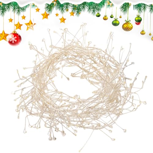 gifyym Guirnalda de luces LED | Cadena de luces LED para vacaciones, 8 modos de iluminación ambiental, decoraciones de Navidad para interiores y exteriores, patio, ventana, porche, jardín, fiesta