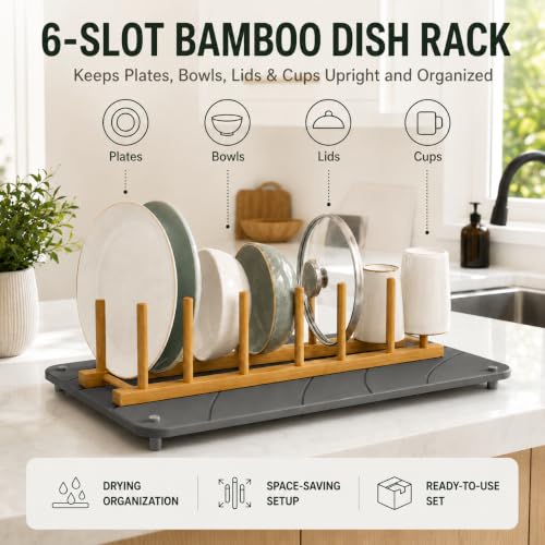 MOONEDGE Nesting Stone Drying Mat for Kitchen Counter with Dish Rack - image 4