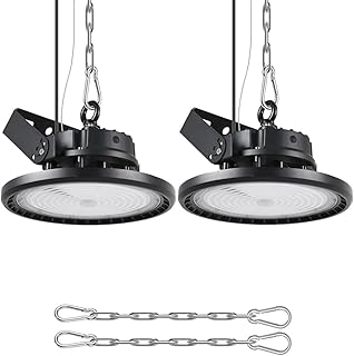 MAGOKORO UFO型 LED高天井灯 LED高天井照明 200W 高輝度 32000lm【2000W水銀灯相当】5000K 昼白色 IP66 防水防塵 ハイベイライト 100-277V ガレージライト【プラグ付 3M配線】掲示板 体育館 展覧会 駐車場 運動場 工場 倉庫 車庫 高天井用 天井吊り用 屋内 屋外 【PSE認証】【3年保証】 (2, 200W)