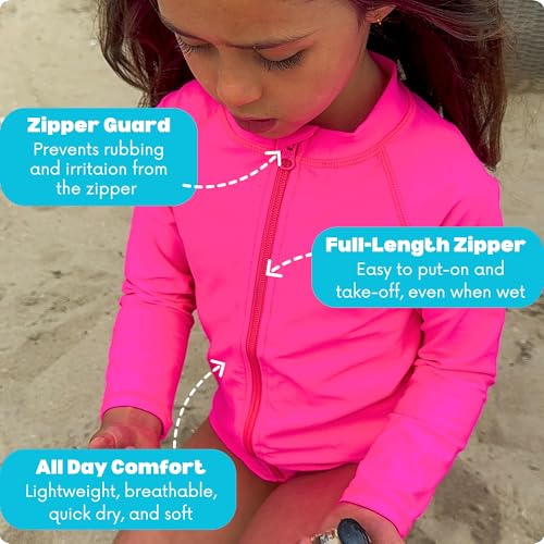 Image of SwimZip UPF 50+ Long Sleeve Rash Guard for Boys' and Girls' - Baby, Toddler, Kids