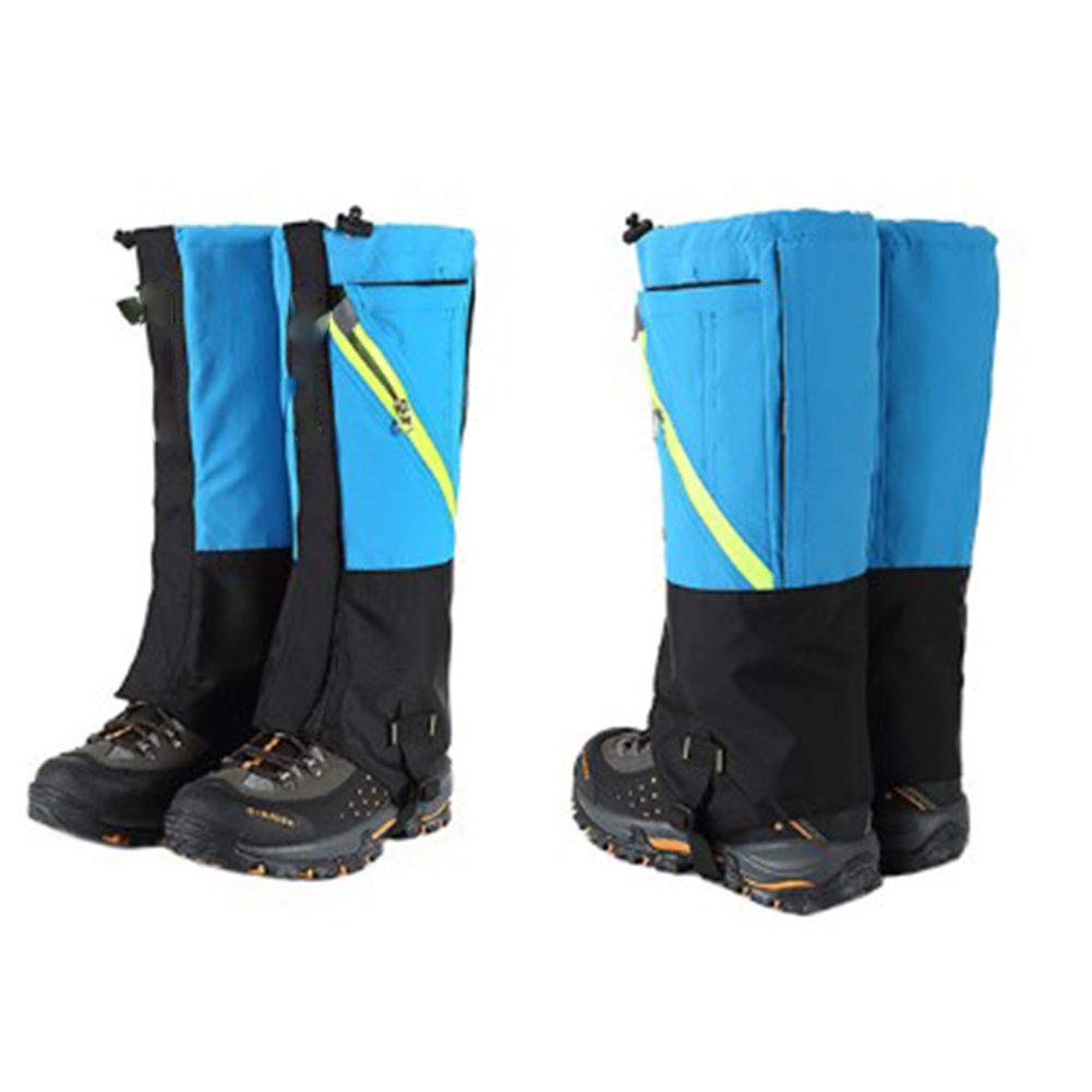 Guêtres Jambe imperméable à l'eau Botte de Neige guêtres Anti-déchirure Tissu Oxford pour la randonnée pédestre en Plein air de la Chasse, Noir