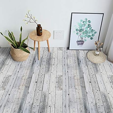 Vinyl Floor Wall Tiles Floor Sticky Back Sticker, Non-slip Floor Tiles Decals for Kitchen Bathroom Self-adhesive Peel and Stick PVC Floor Sticker DIY Home Décor 20cmX300cmX1Pcs/7.87" X118" X 1 Pcs Set Cover
