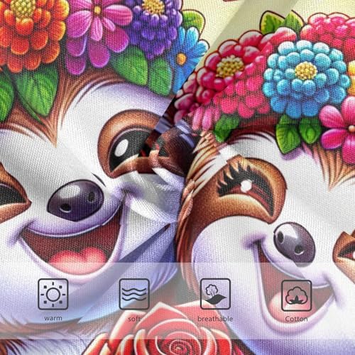 Cotton Toddler Underwear Floral Cute Cartoon Sloths Flowers Cute Panties Girl Fun Print Kids Briefs Undies 2t3