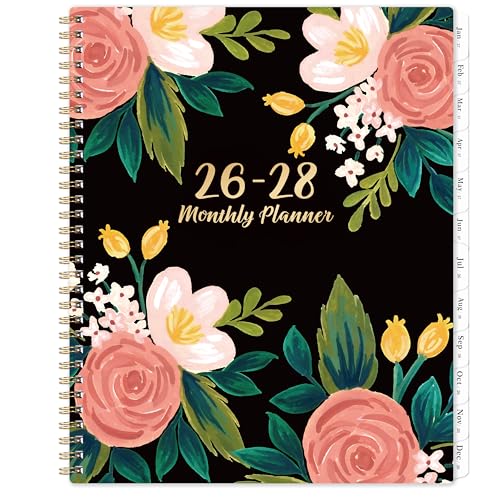 2026-2028 Monthly Planner/Calendar - 2 Year Planner Jul 2026 - Jun 2028 Monthly Calendar 2026-2028 with Two-Side Pocket 9 x 11 Tabs Sturdy Binding