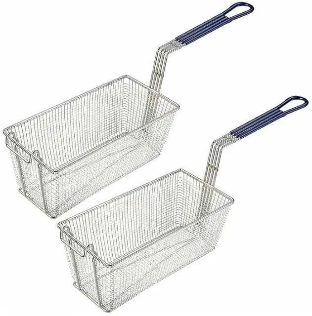 Commercial Deep Fat Fryer Basket - 34x14x14cm for Blue Seal GT Series