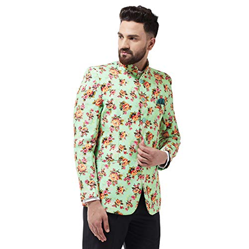Image of SOJANYA (Since 1958 Men's Cotton Blend Printed Blazer