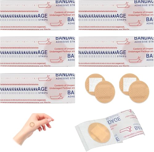 250 Piezas Tiritas Redondas Pequeñas 25mm De Diámetro Suave Delicado Con Piel Con Abundante Cantidad Apto Para Nariz Manos Rostro Piel Sensible Una Opción Esencial Para Hogar Oficina Y Viajes