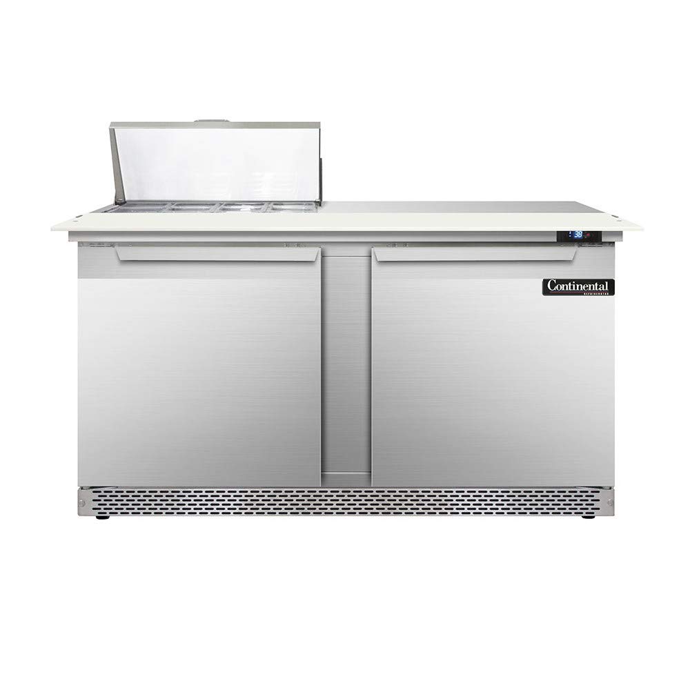 Designer Line Sandwich Unit by Continental Refrigerator – Metallic, Model DL60-8C-FB