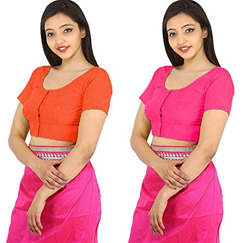 Image of Namita Women's Rubia Cotton Solid Half Sleeve Blouse