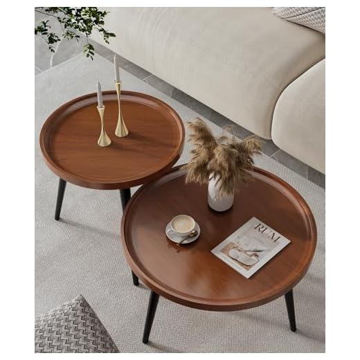Semjar Walnut Nesting Coffee Tables