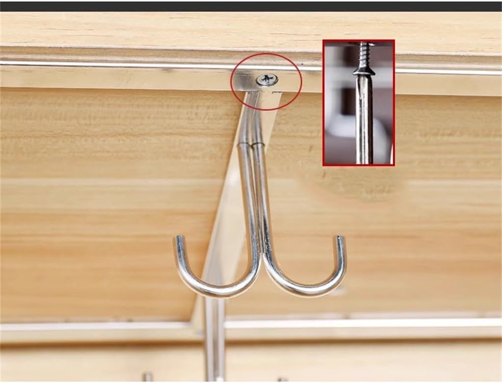 Stainless Steel Cabinet Hanging Water Cup Holder Wine Storage Rack