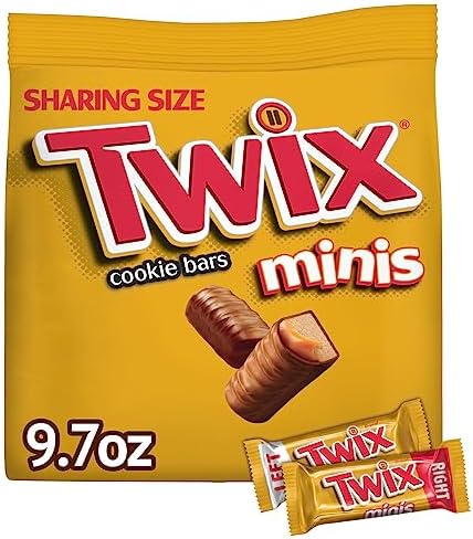 TWIX Caramel Minis Size Chocolate Cookie Bar Candy 9.7-Ounce Bag (Package May Vary)