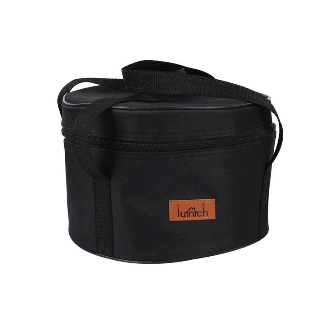 Hosoncovy Portable Camping Cookware Storage Bag Camping Cook Pot and Pan Storage Bag Travel Case Picnic Food Carrying Case Carrier Bag Camping Cooler Bag for Outdoor Camping (Black)