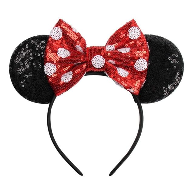 BOGAZNET Glitter Murine Ears Headbands for Party Adult Headband Murine Bow for Girls Boys
