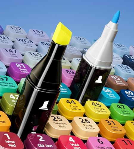 Image of 30 Colors Art Markers Sketch Pen Artist Art Marker Vibrant Colors Set For Kids Adult Coloring Sketching Drawing Painting With Carry Case,