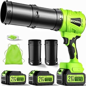 Leaf Blower Cordless with 2X 20V Battery Packs and Charger, Handheld Blower