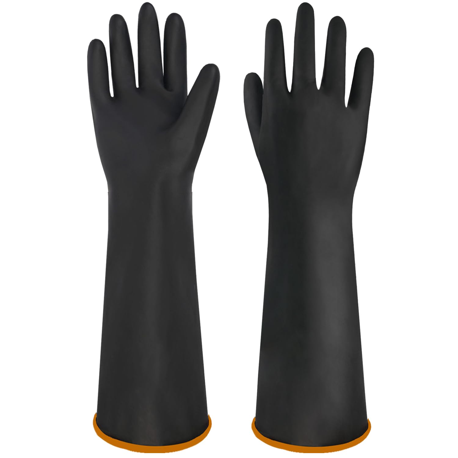 Guantes de látex resistentes a productos químicos, Guantes impermeables de seguridad industrial de trabajo pesado, Tamaño XL 18 '' Un par