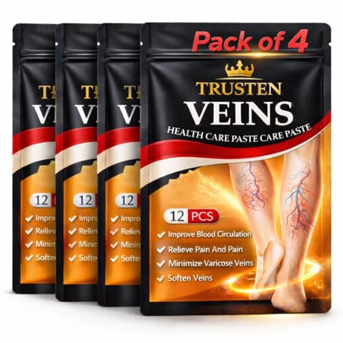 Varicose Veins Relief Patches – 48 PCS (PACK OF 4)| Reduces Swelling, Relieves Pain, Improves Blood Circulation & Vein Health | Herbal, Skin-Friendly & Instant Pain Relief healthy blood circulation.