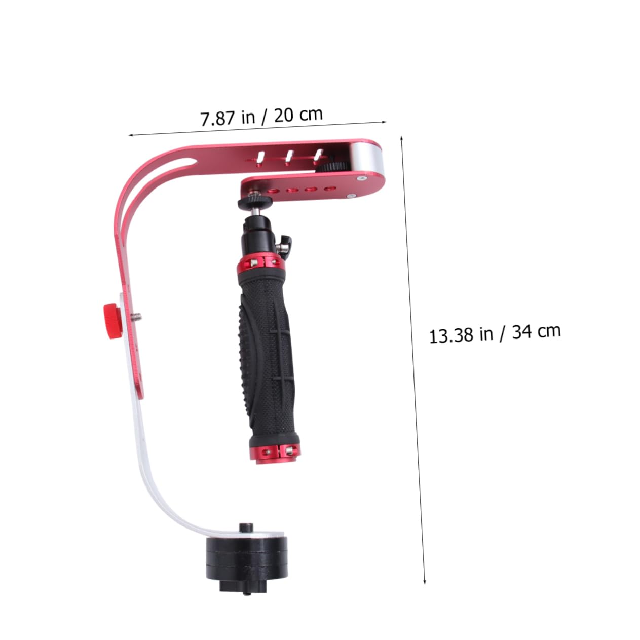 Homoyoyo 1pezzi Stabilizzatore Per Fotocamera Dslr Supporto Portatile Per Video Mano Accessorio Video Per Riprese Stabili e Angoli Bassi Rosso